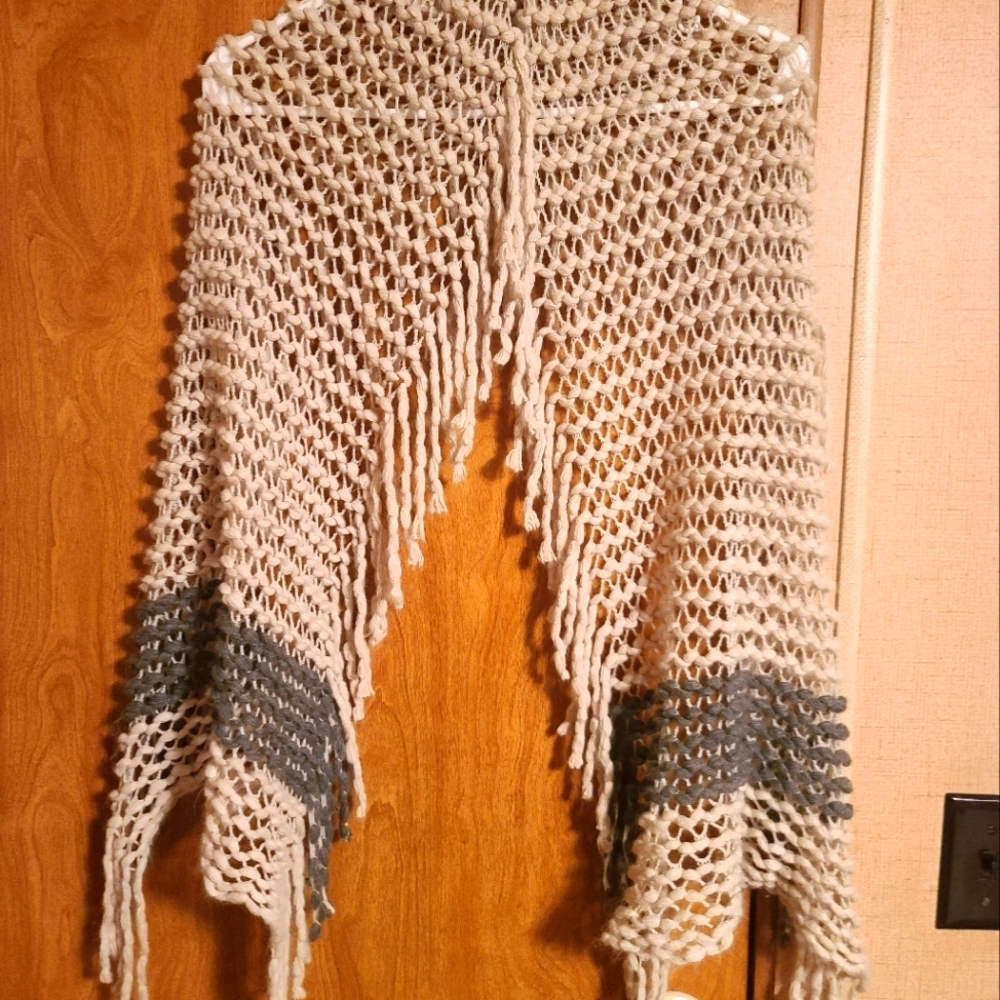 Soft Knit boho style scarf/shawl